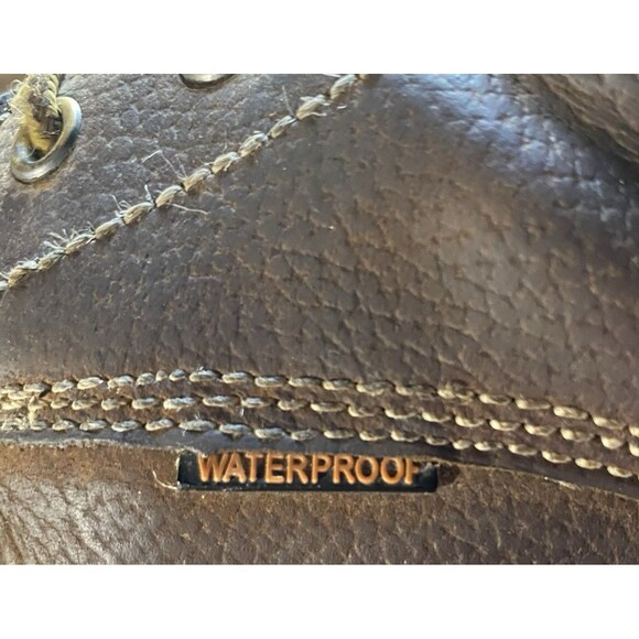 Carhartt Waterproof Moc Toe Wedge Work Boots Brown Leather EH Men's 10.5 - Picture 10 of 10